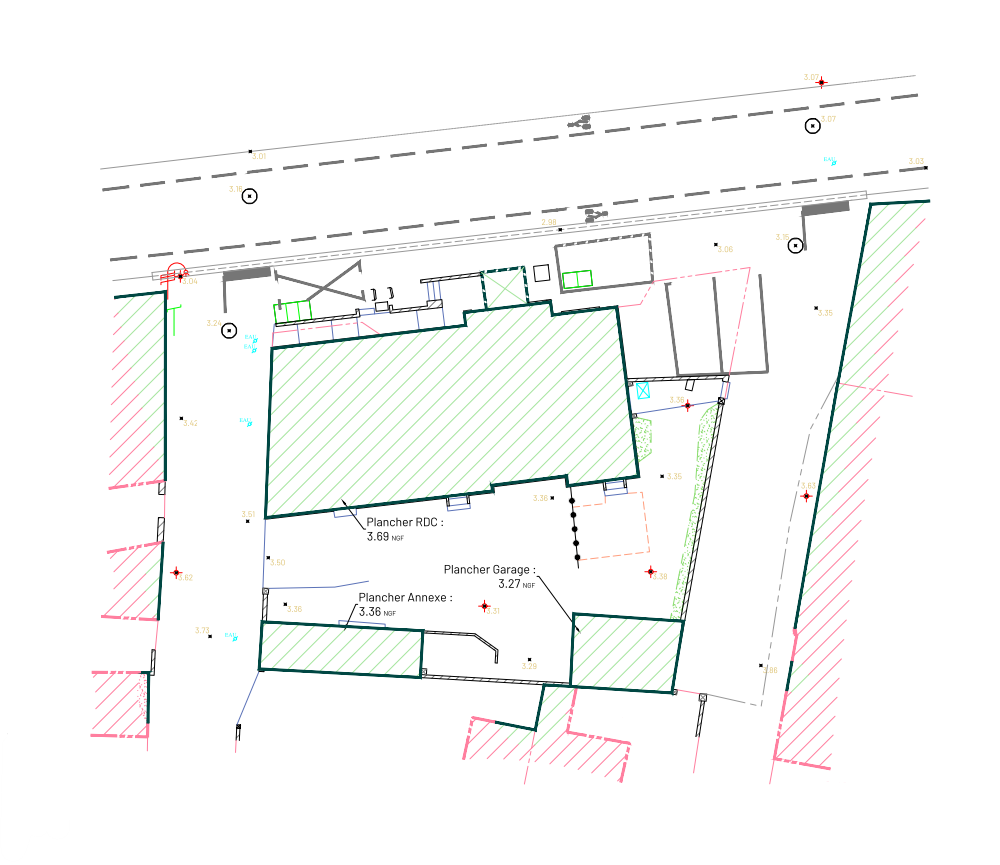 Relevé architectural réalisé par notre cabinet sur l'Île de Noirmoutier